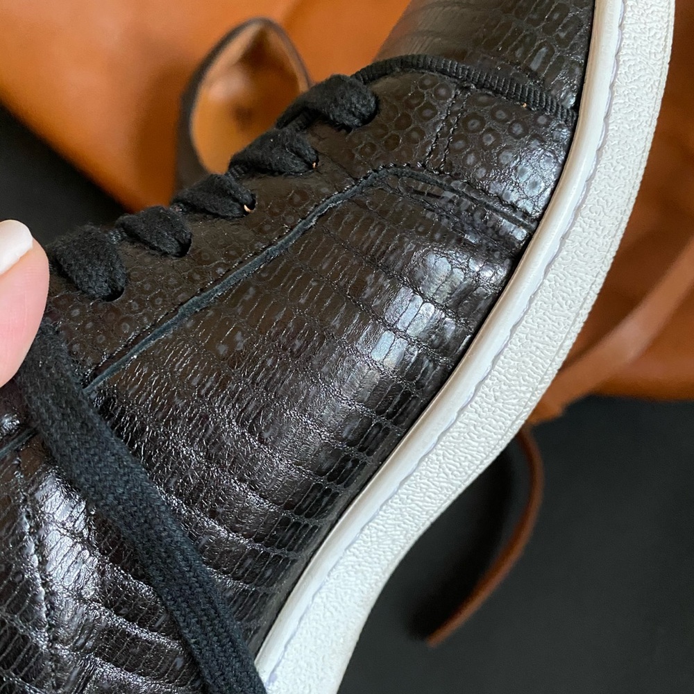 Frye Snakeskin Leather Skater Sneakers - Picture 6 of 7